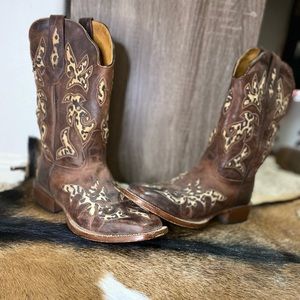 Johnny Ringo cheetah inlay boots